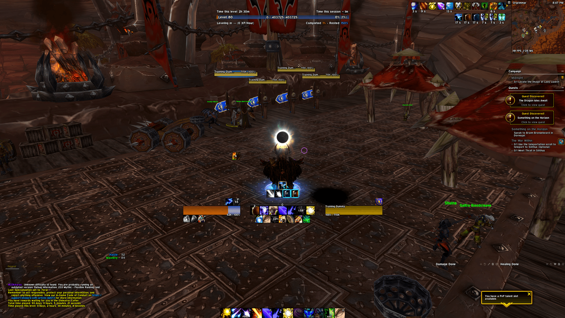 kushlul retail world of warcraft UI balance druid gameplay screenshot