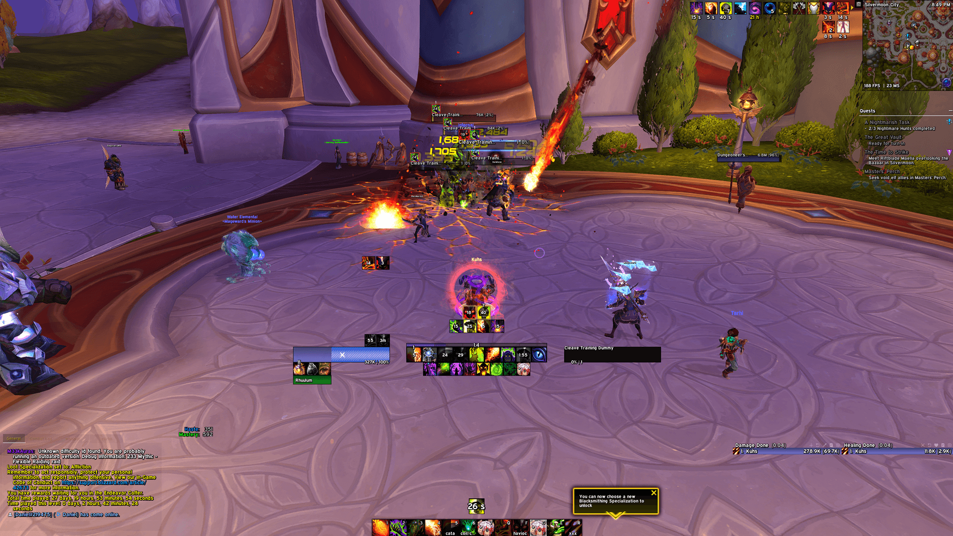kushlul retail world of warcraft UI destruction warlock gameplay screenshot