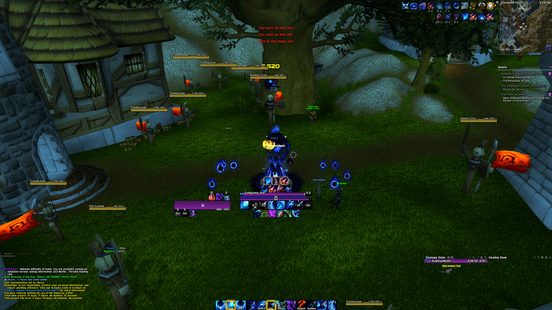 kushlul retail world of warcraft UI devourer demon hunter gameplay screenshot