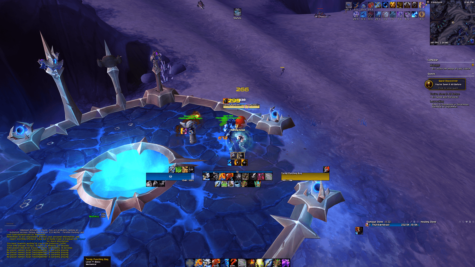 kushlul retail world of warcraft UI enhancement shaman gameplay screenshot
