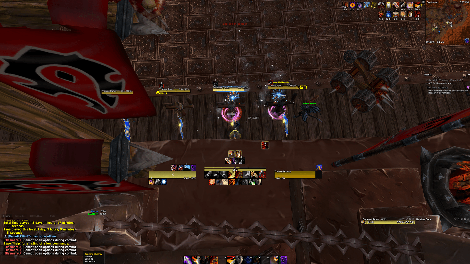 kushlul retail world of warcraft UI outlaw rogue gameplay screenshot