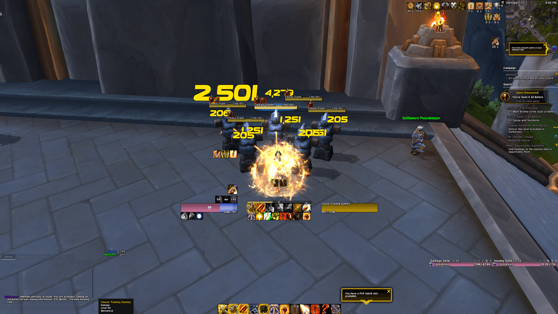kushlul retail world of warcraft UI retribution paladin gameplay screenshot