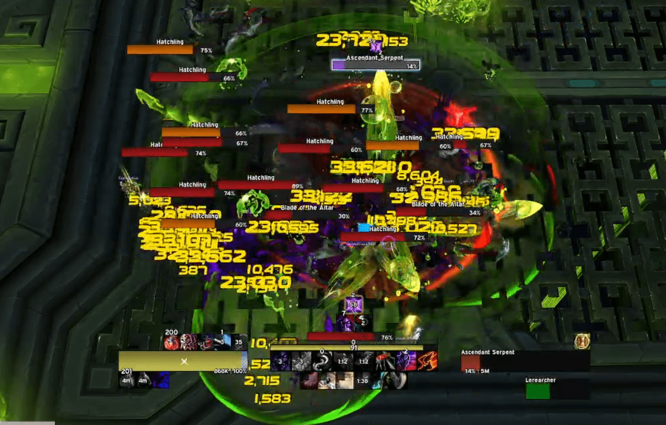 kushlul retail world of warcraft scrolling combat text UI addon