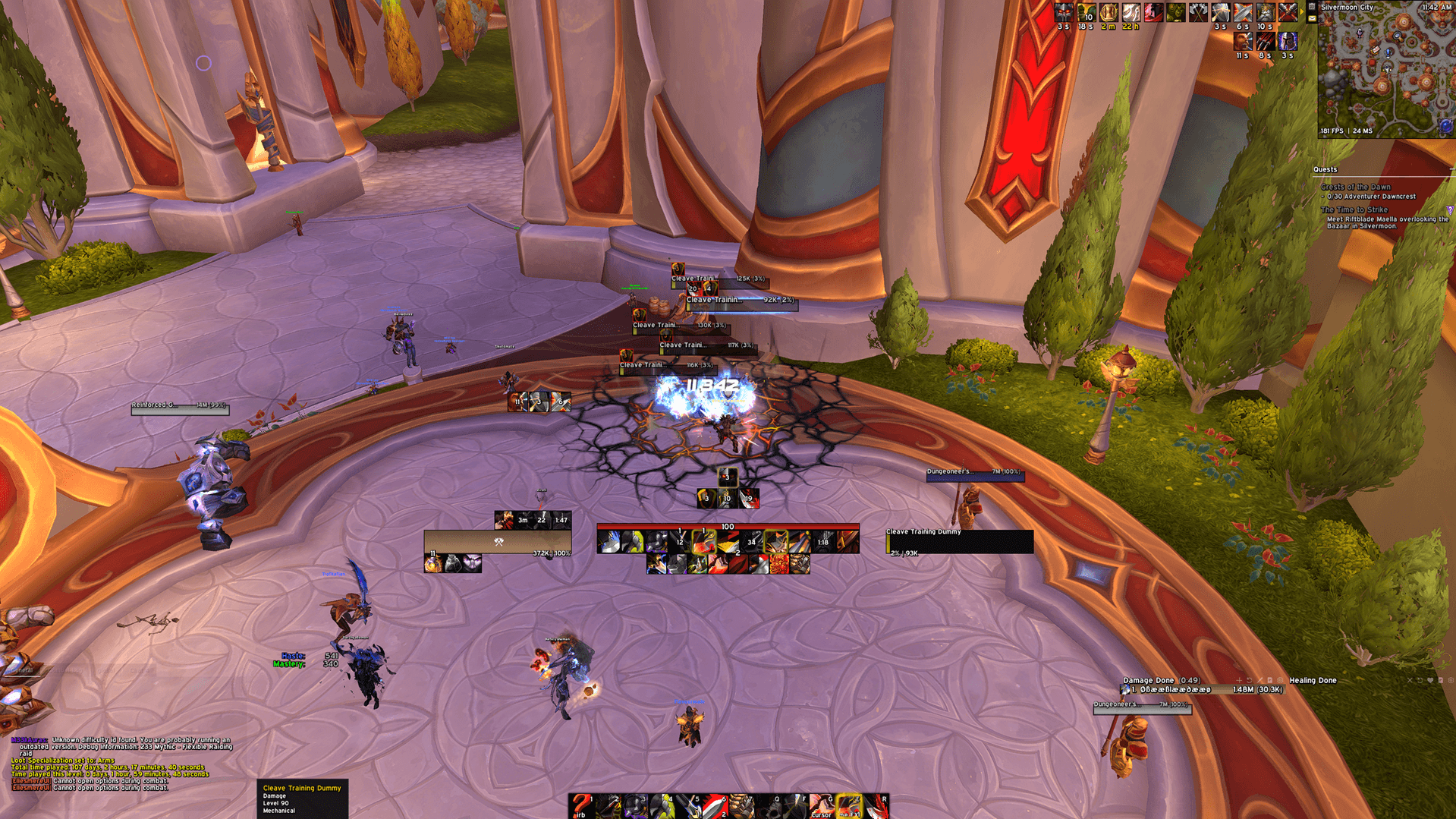 kushlul retail world of warcraft UI arms warrior gameplay screenshot