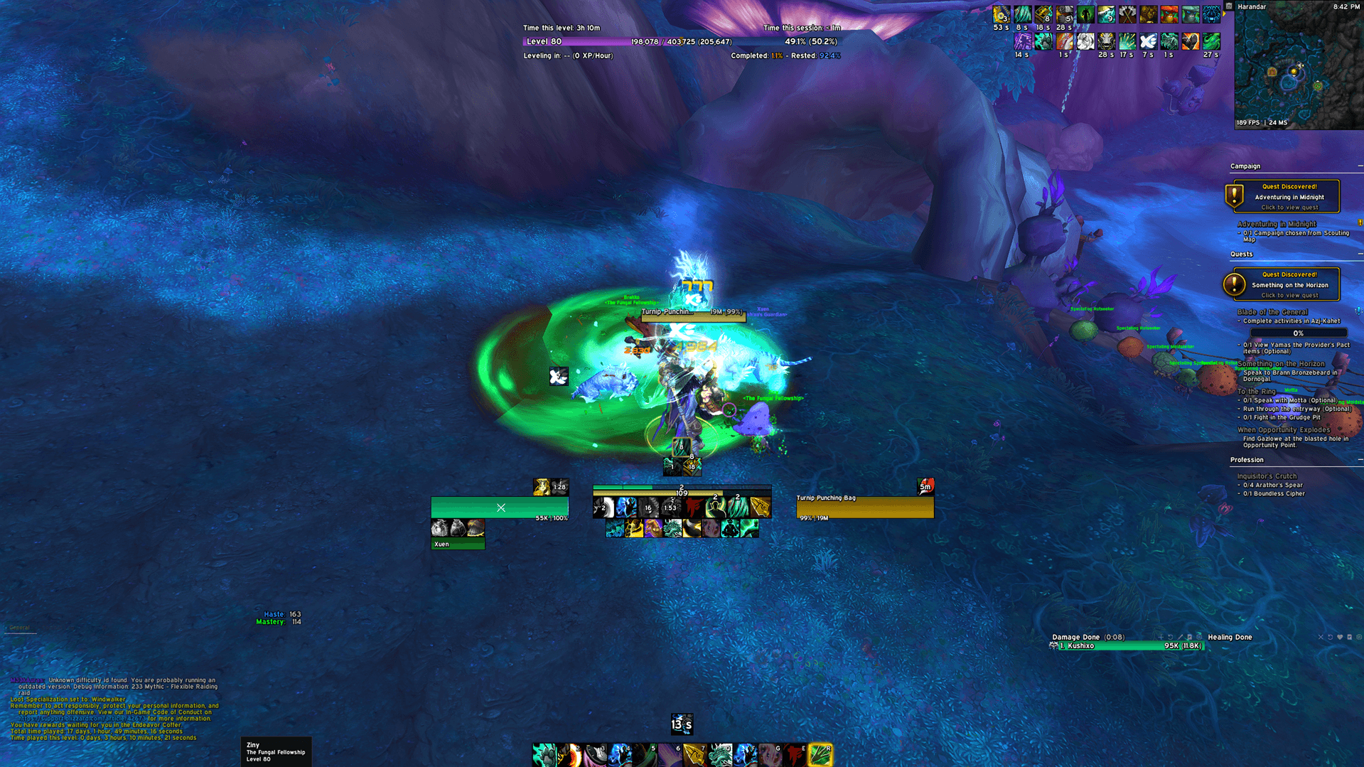 kushlul retail world of warcraft UI windwalker monk gameplay screenshot