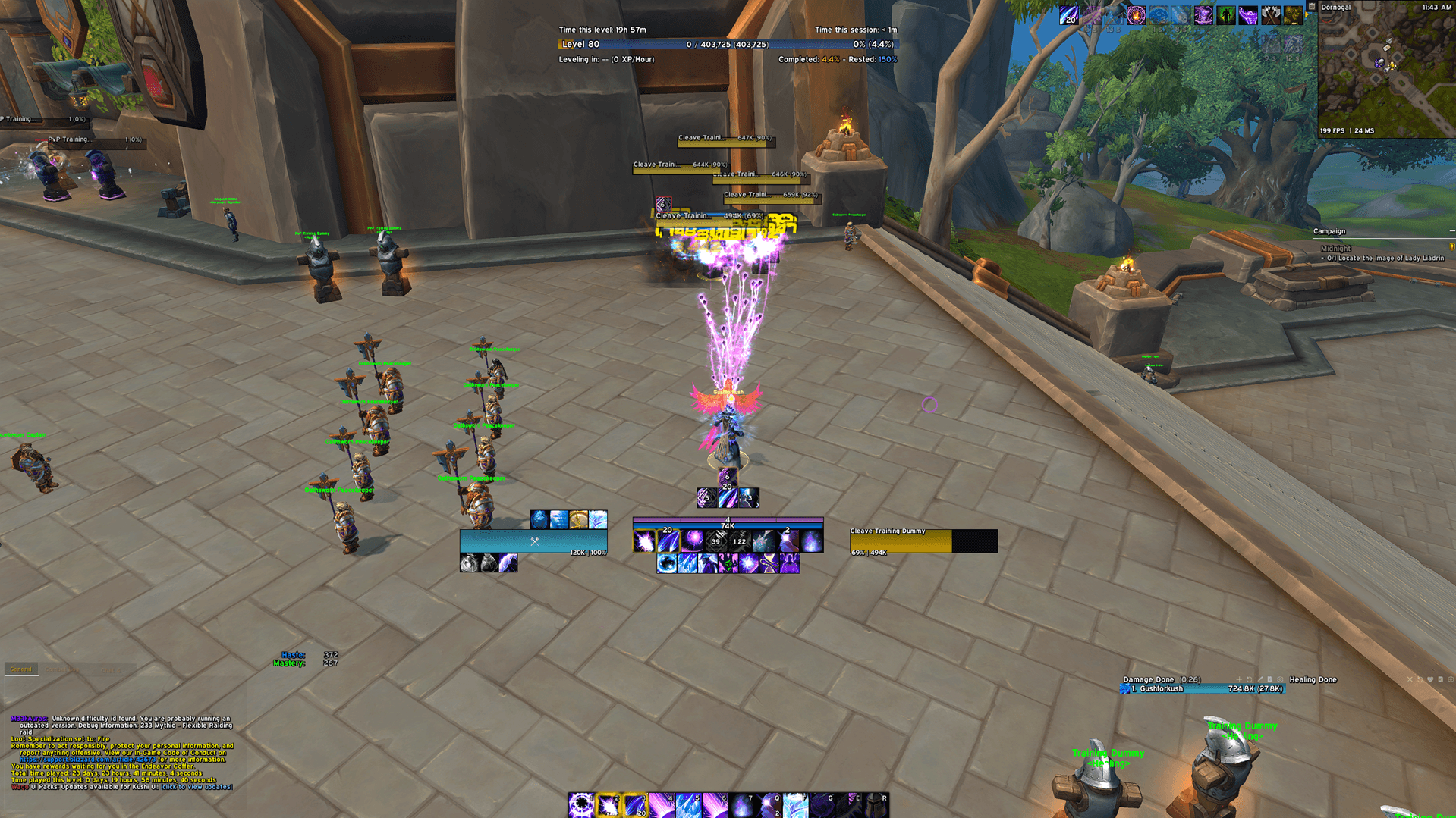 kushlul retail world of warcraft UI arcane mage gameplay screenshot